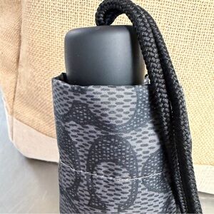 Coach Mini Black and Gray Umbrella with UV protection / CZ197